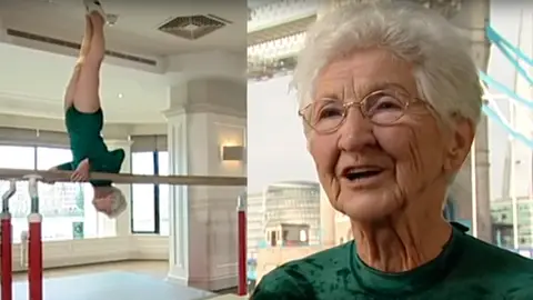 Johanna Quaas, la gimnasta más anciana del mundo Johanna Quaas, la gimnasta más anciana del mundo