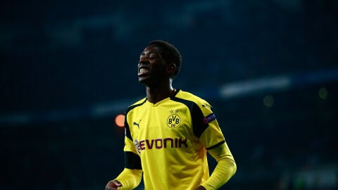 Demb&eacute;l&eacute;, durante un partido con el Dortmund