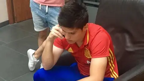 El defensa Jorge Mere. El defensa Jorge Mere.