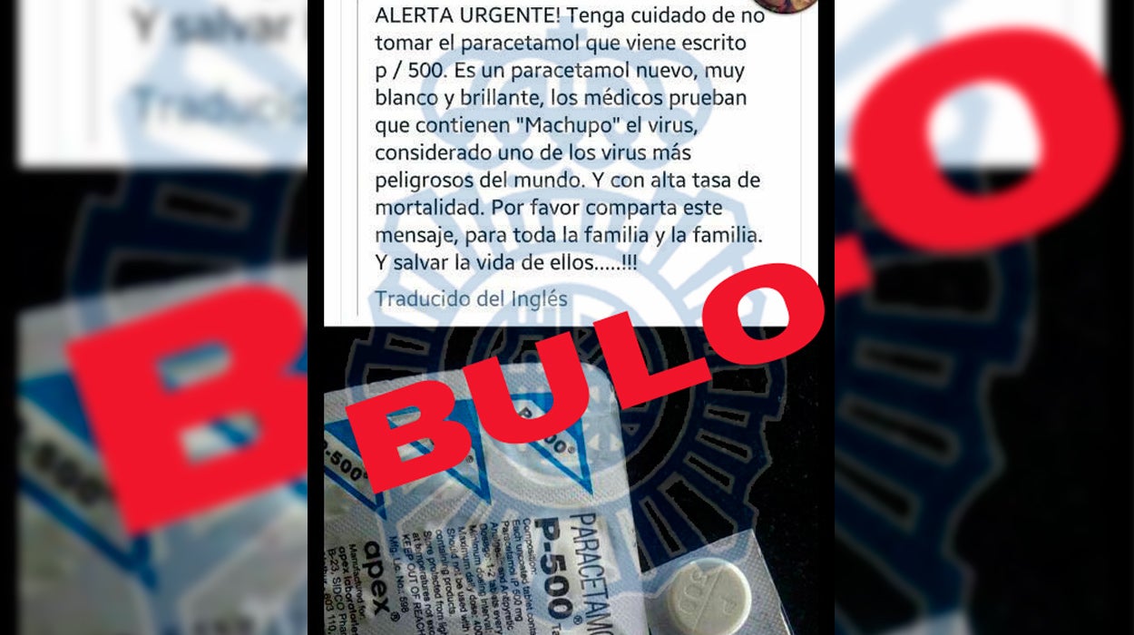La Policía alerta de un bulo sobre el paracetamol divulgado por Whatsapp La Policía alerta de un bulo sobre el paracetamol divulgado por Whatsapp