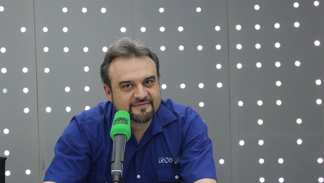 JF Le&oacute;n en el estudio de Onda Cero
