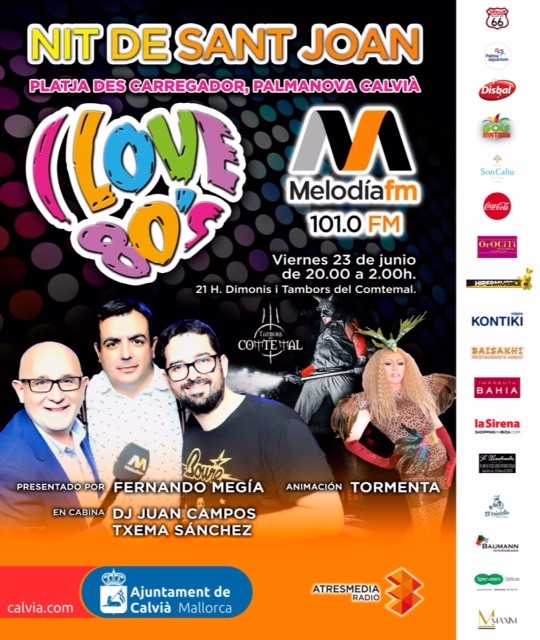 Melodía FM y Calvià organizan la Revetla de Sant Joan en Palmanova Melodía FM y Calvià organizan la Revetla de Sant Joan en Palmanova