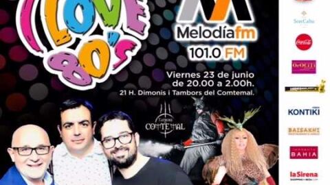 Melod&iacute;a FM organiza la fiesta de los '80 en la playa des Carregador de Palmanova.