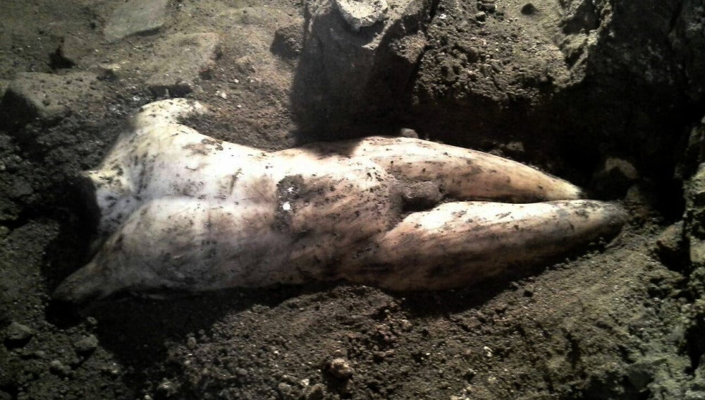 Estatua romana encontrada en unas obras en Toledo