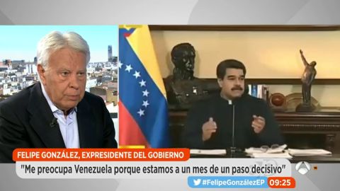 Felipe Gonz&aacute;lez, sobre los venezolanos: "Est&aacute;n peleando por algo que se lucha cuando se pierde, que es ser libres"