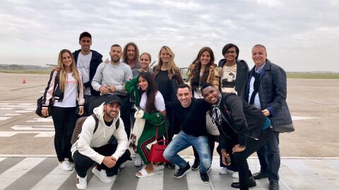 Los amigos de Messi a su llegada a Rosario