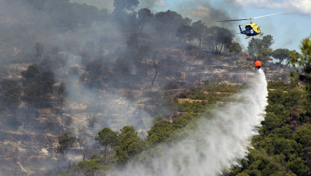  Estabilizado el incendio de Sierra Calderona tras arrasar 1.200 hectáreas