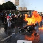 Imagen de archivo de una protesta en Venezuela contra Nicolás Maduro