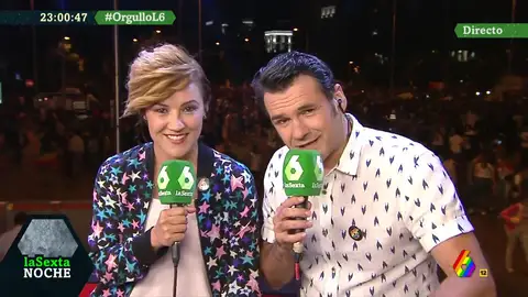 Cristina Pardo e Iñaki López, en el World Pride Madrid 2017 Cristina Pardo e Iñaki López, en el World Pride Madrid 2017