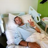Alejandron Valverde, en el hospital