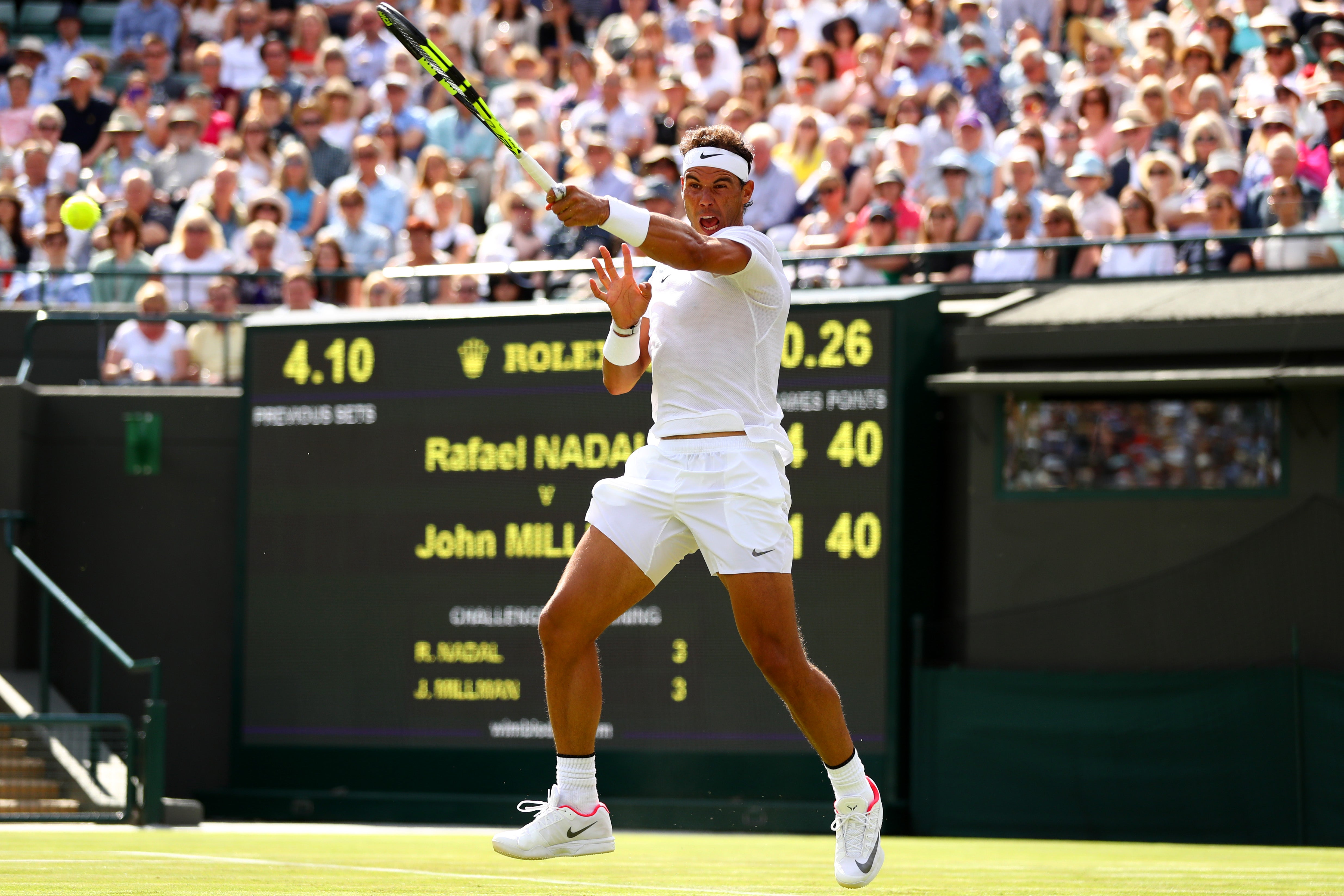 Un gran Nadal arrolla a John Millman en su debut en Wimbledon Un gran Nadal arrolla a John Millman en su debut en Wimbledon