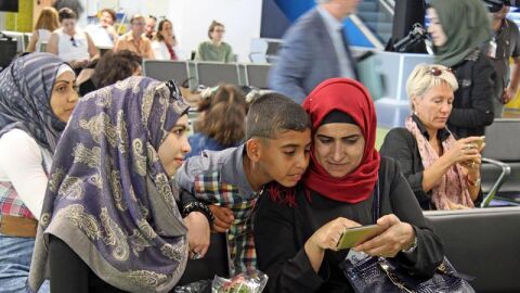 Un grupo de refugiados sirios provenientes del L&iacute;bano, imagen de archivo