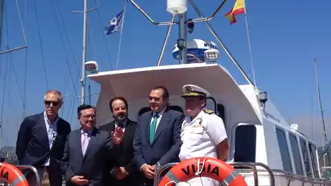 Presentación de la nueva embarcación de los prácticos del puerto de Gijón "Vigía", nueva embarcación en El Musel