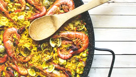 Instantánea de una paella Instantánea de una paella