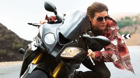 Tom Cruise en moto Tom Cruise en moto