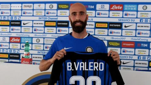 El nuevo jugador del Inter, Borja Valero. 