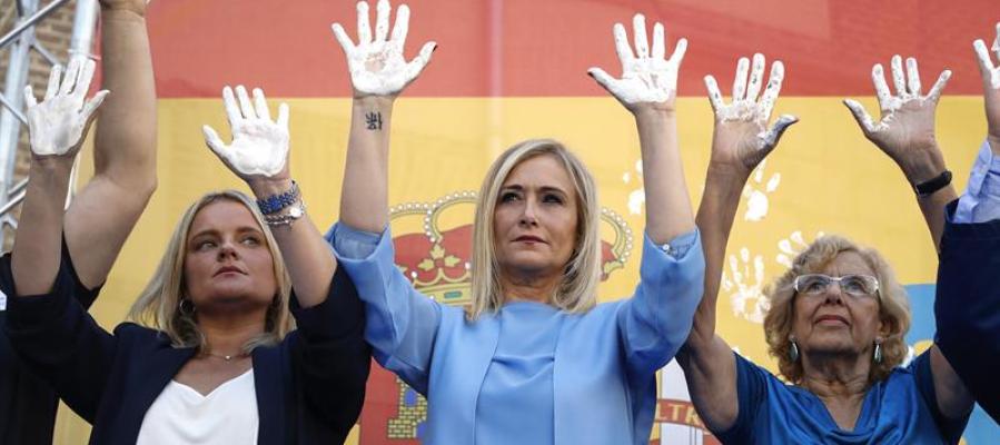 Marimar Blanco, Cristina Cifuentes y Manuela Carmena en el homenaje a Miguel Ángel Blanco Marimar Blanco, Cristina Cifuentes y Manuela Carmena en el homenaje a Miguel Ángel Blanco
