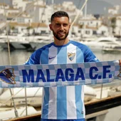 El nuevo delantero del Málaga, Borja Bastón. El nuevo delantero del Málaga, Borja Bastón.