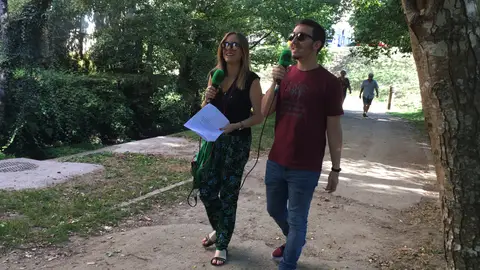 Albero Oubiña de "paseo" con Susana Pedreira Os Paseos de Onda Cero Pontevedra