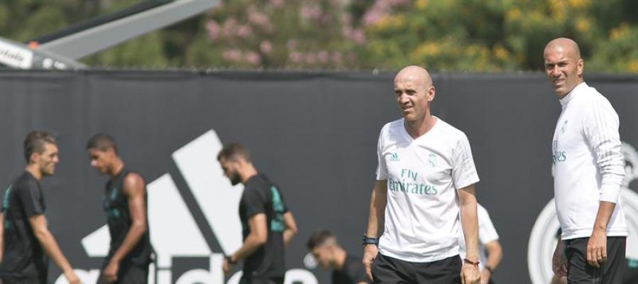 El Real Madrid se entrena en UCLA. El Real Madrid se entrena en UCLA.