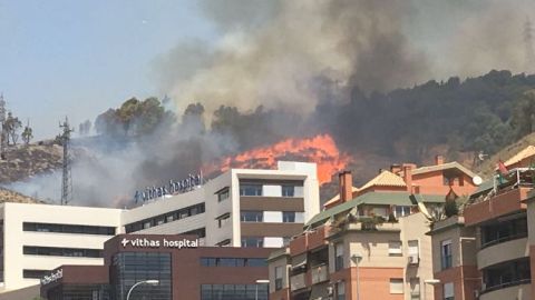 Incendio en el paraje de la Alhambra