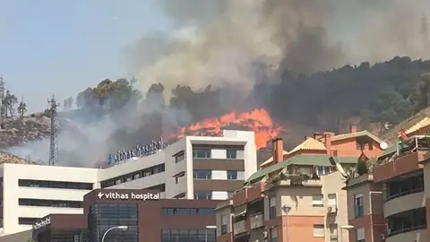 Incendio en el paraje de la Alhambra Incendio en el paraje de la Alhambra