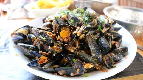 Plato de mejillones
