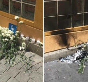 Las flores del homenaje a Miguel Ángel Blanco en Getafe Las flores del homenaje a Miguel Ángel Blanco en Getafe