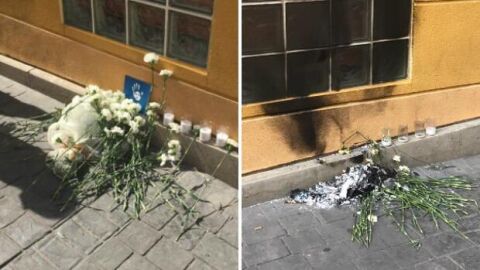 Las flores del homenaje a Miguel &Aacute;ngel Blanco en Getafe