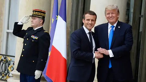 Emmanuel Macron y Donald Trump Emmanuel Macron y Donald Trump
