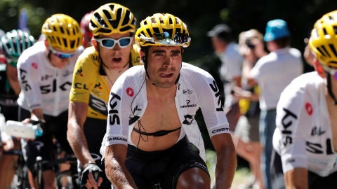 Mikel Landa, durante una etapa del Tour de Francia 2017