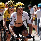 Mikel Landa, durante una etapa del Tour de Francia 2017