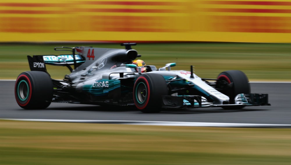 Lewis Hamilton, con el Mercedes