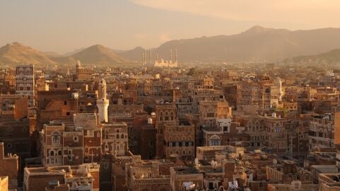 Vista de San&aacute;, capital de Yemen