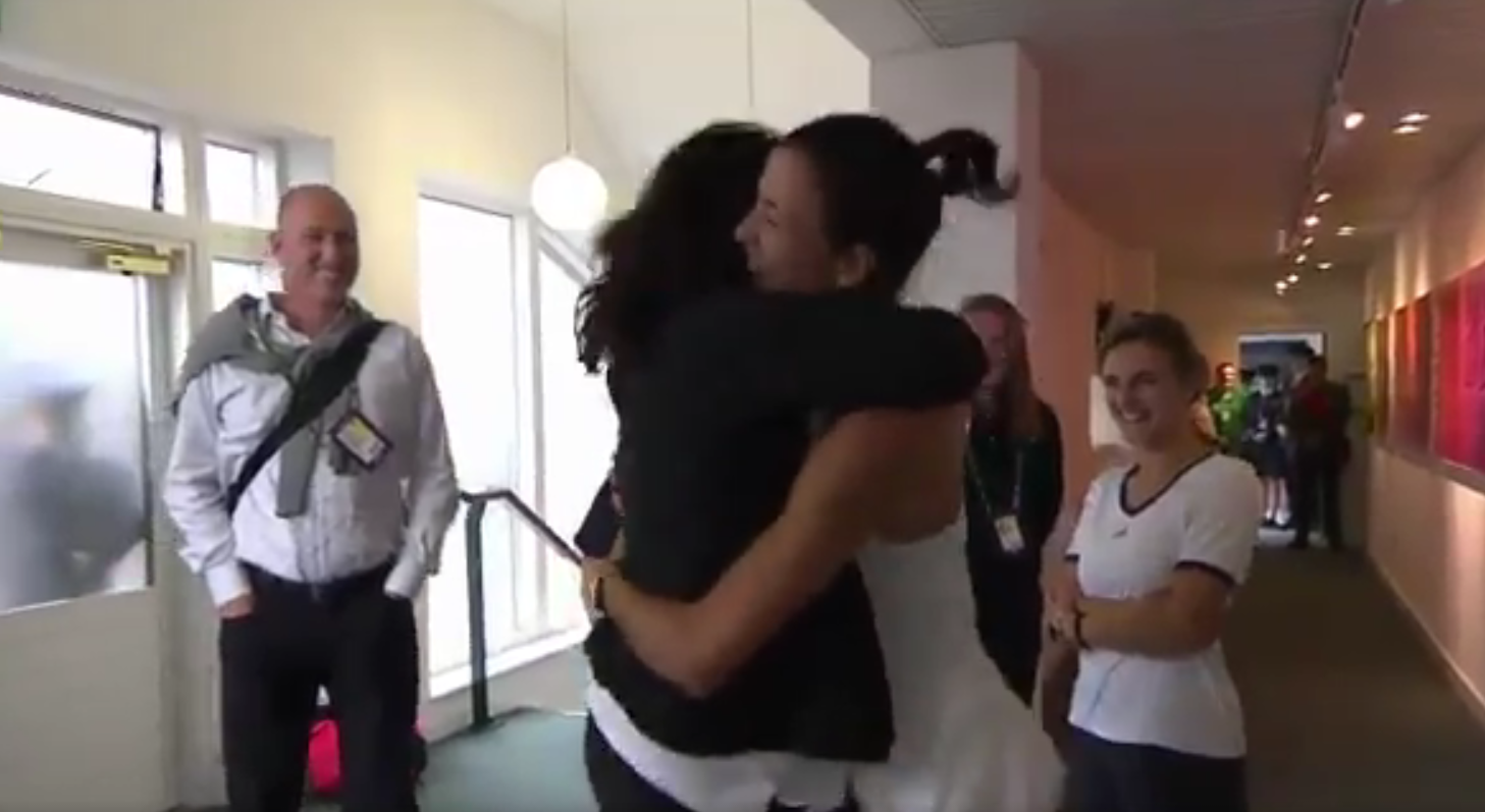 El encuentro de Garbiñe Muguruza con Conchita Martínez tras ganar Wimbledon: "¡Qué nervios!" El encuentro de Garbiñe Muguruza con Conchita Martínez tras ganar Wimbledon: "¡Qué nervios!"