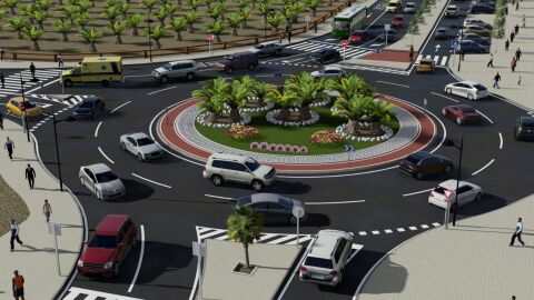 Imagen del proyecto de la nueva rotonda del acceso al Hospital Universitario del Vinalop&oacute;