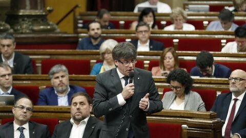 Puigdemont en el Parlament
