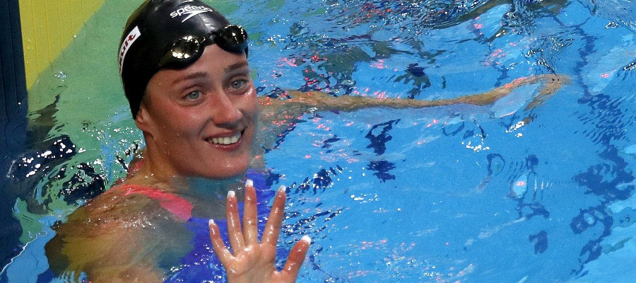 Mireia Belmonte, tras acabar una prueba del Mundial de Natación de Budapest Mireia Belmonte, tras acabar una prueba del Mundial de Natación de Budapest