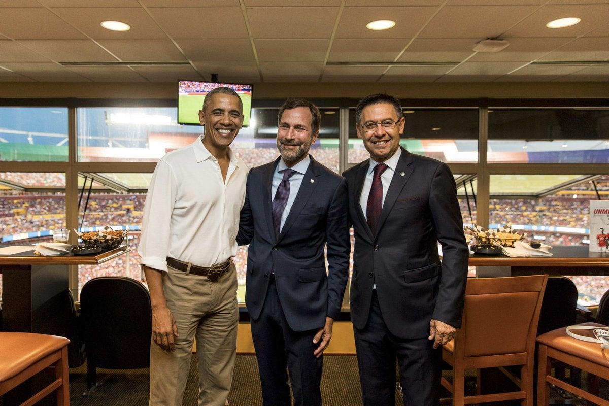 Obama, espectador de lujo en el Barcelona - United disputado en Washington Obama, espectador de lujo en el Barcelona - United disputado en Washington
