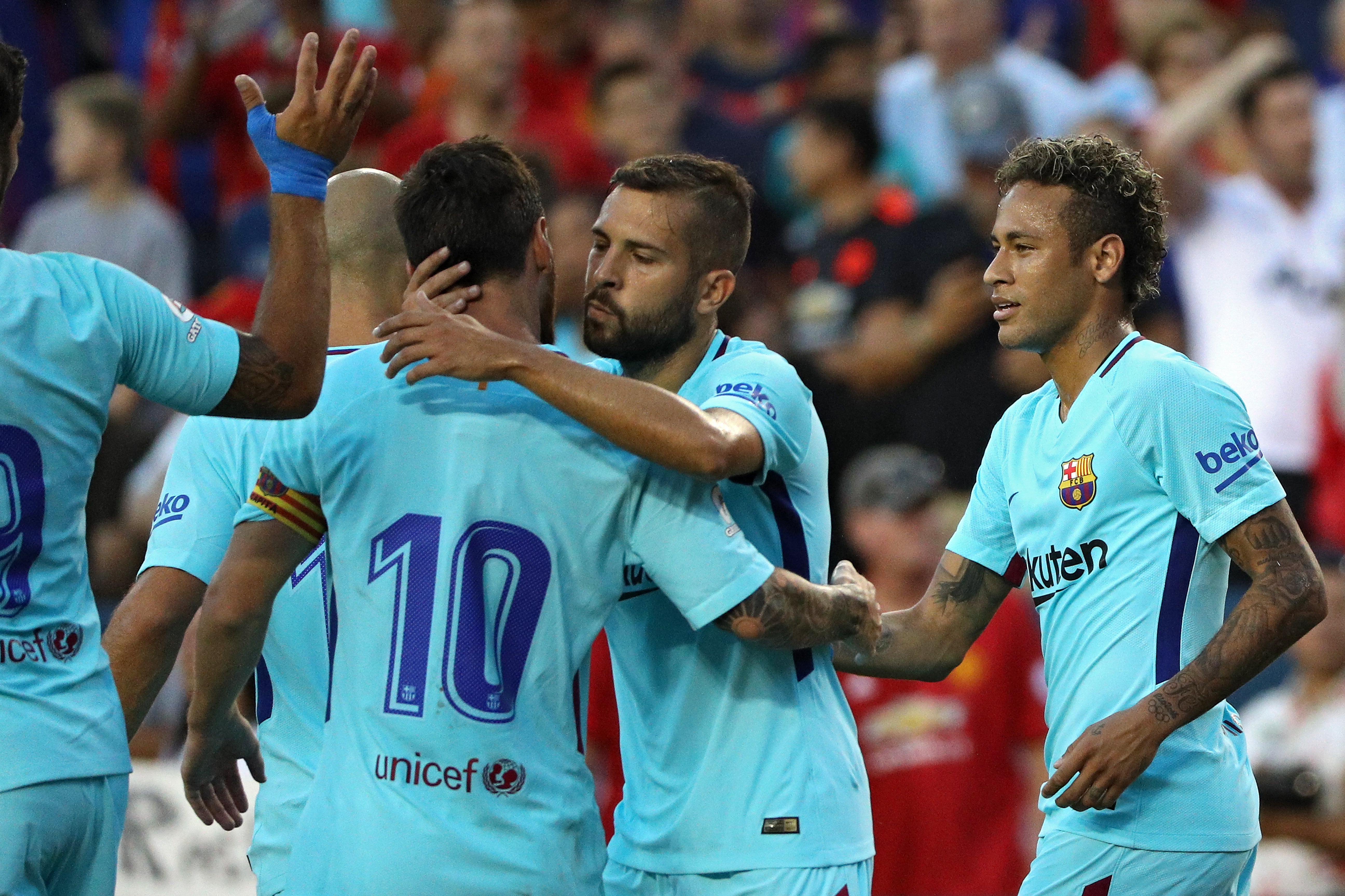 Neymar da la victoria al Barcelona frente al Manchester United Neymar da la victoria al Barcelona frente al Manchester United
