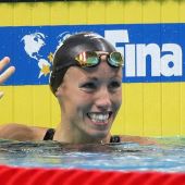 Jessica Vall, tras clasificarse para la final de 200 metros braza en los Mundiales de Natación 2017 de Budapest