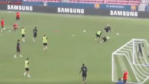 Neymar y Semedo, en otro entrenamiento del Barcelona