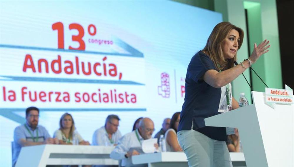 Susana Díaz y la Ejecutiva andaluza del PSOE