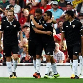 El Sevilla celebrando un gol El Sevilla celebrando un gol