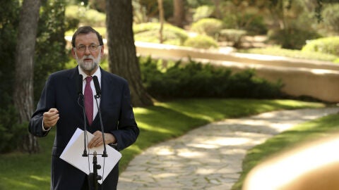 Mariano Rajoy, presidente del Gobierno, tras su reuni&oacute;n con Felipe VI