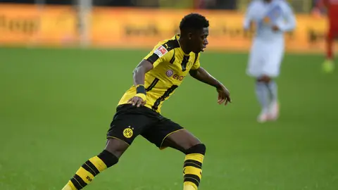 Dembélé, en un partido con el Borussia Dortmund Dembélé, en un partido con el Borussia Dortmund