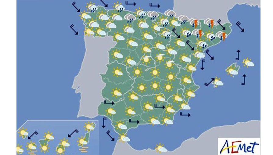 El Tiempo para las próximas horas El Tiempo para las próximas horas