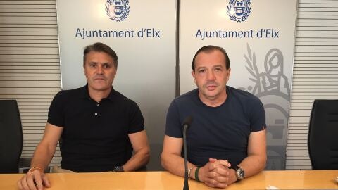 Fernando Mancebo 'Nando' y Jes&uacute;s Pareja, en la presentaci&oacute;n de la 48&ordf; edici&oacute;n del Festa d'Elx Juvenil