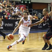 Sergio Llull en el partido de España contra Bélgica Sergio Llull en el partido de España contra Bélgica