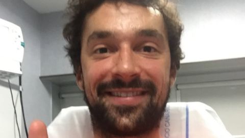 Sergio Llull, tras sufrir su grave lesi&oacute;n de rodilla